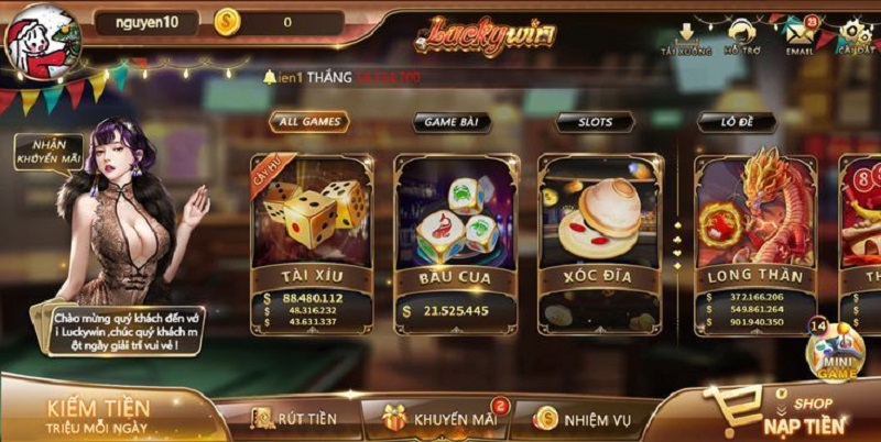 Kho game trên app quy tụ đầy đủ các thể loại trò chơi